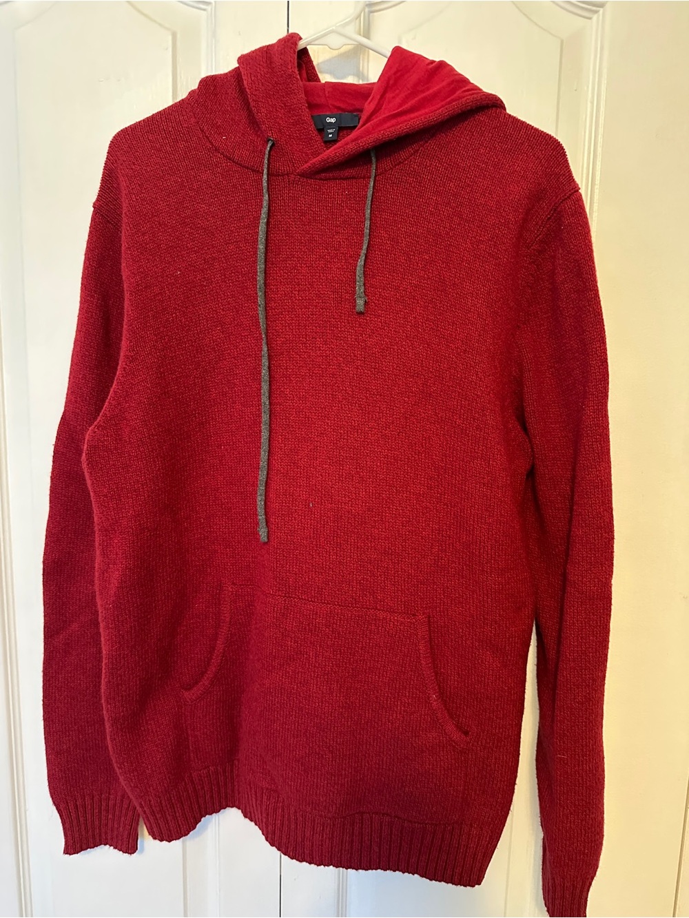 GAP Men's Red Crewneck Hooded Sweater